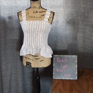 NEW Peach Love| Simply Put Crop Tank Cream Large